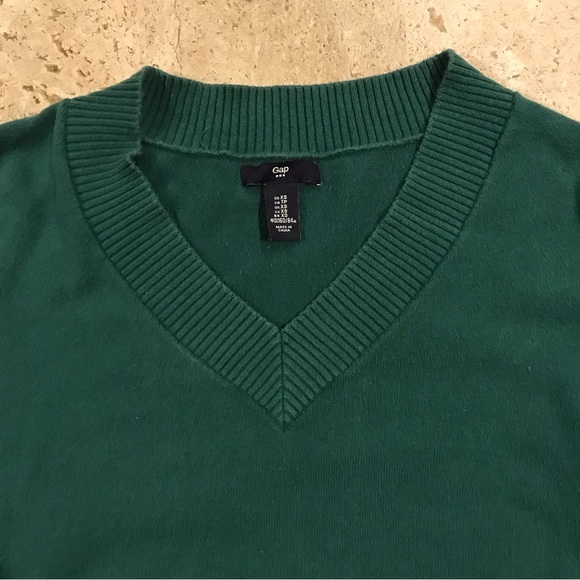 Gap Green Vneck Sweater size XS - Picture 2 of 5